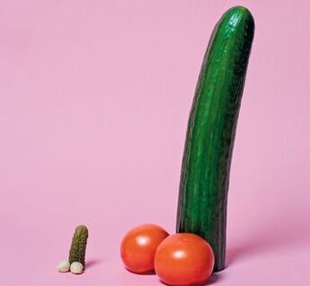 мал и зголемен пенис на пример со зеленчук